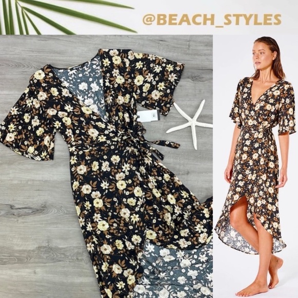 🔆RIP CURL🔆 SUNSET HAZE WRAP DRESS - Picture 1 of 11